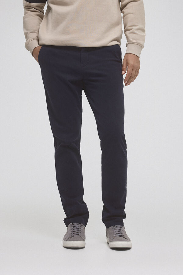 Pedro del Hierro Calças chino premium flex corte ajustado Azul