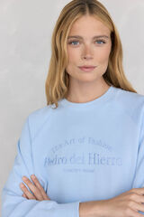 Pedro del Hierro Embroidered logo sweatshirt Blue