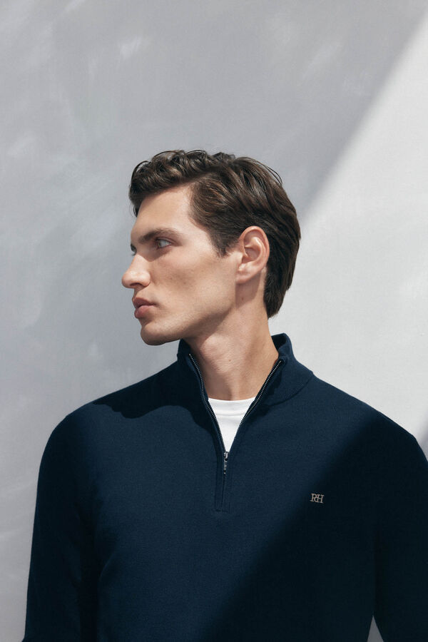 Pedro del Hierro Semi-swan sweater Blue