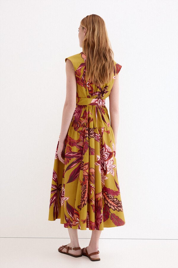 Pedro del Hierro Printed sleeveless shirt dress Yellow