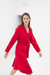 Pedro del Hierro Abrigo largo double-face Rojo