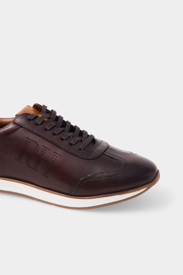 Pedro del Hierro Leather icon sneaker Brown