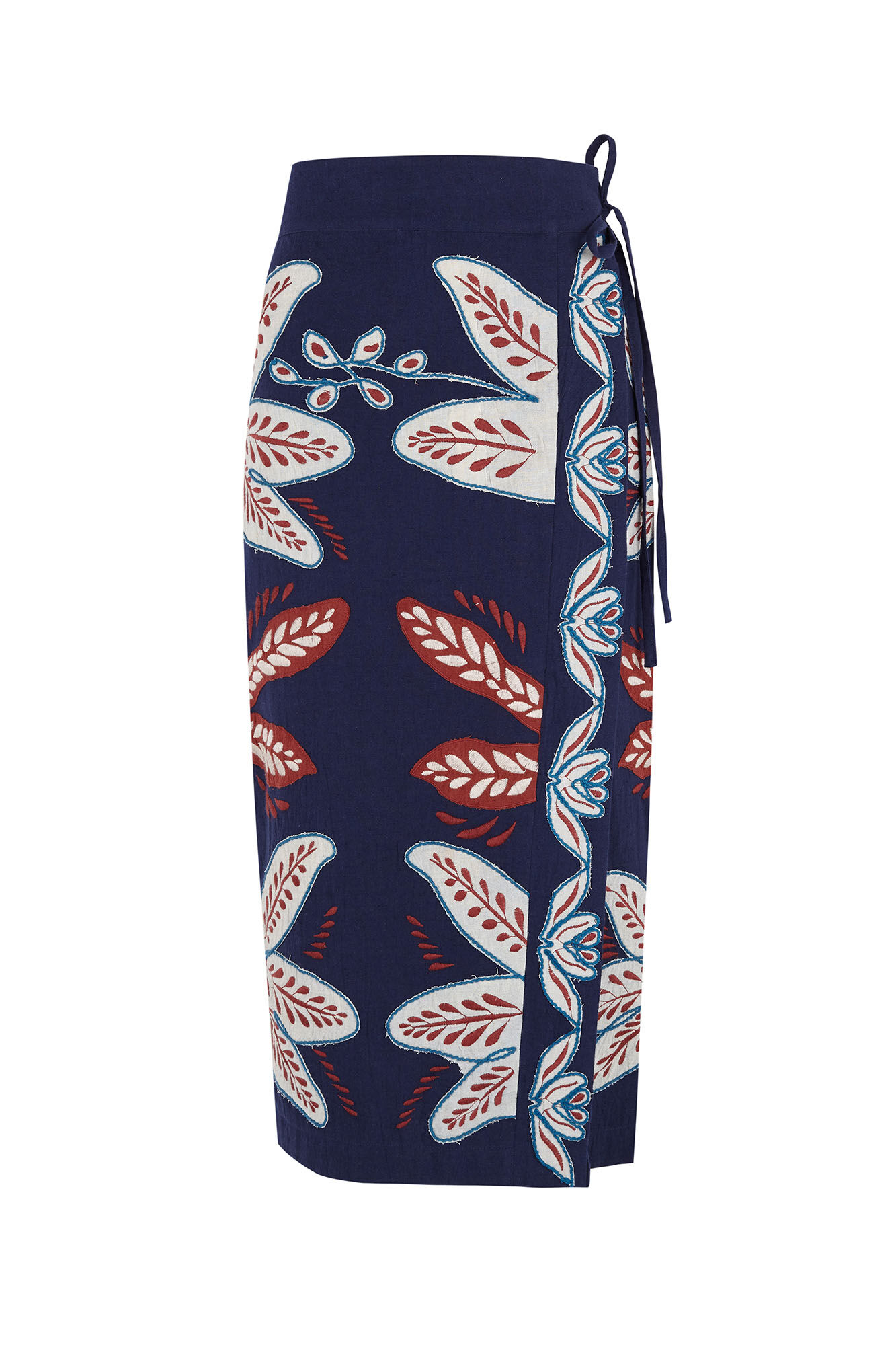 Pedro del Hierro Embroidered sarong-effect skirt