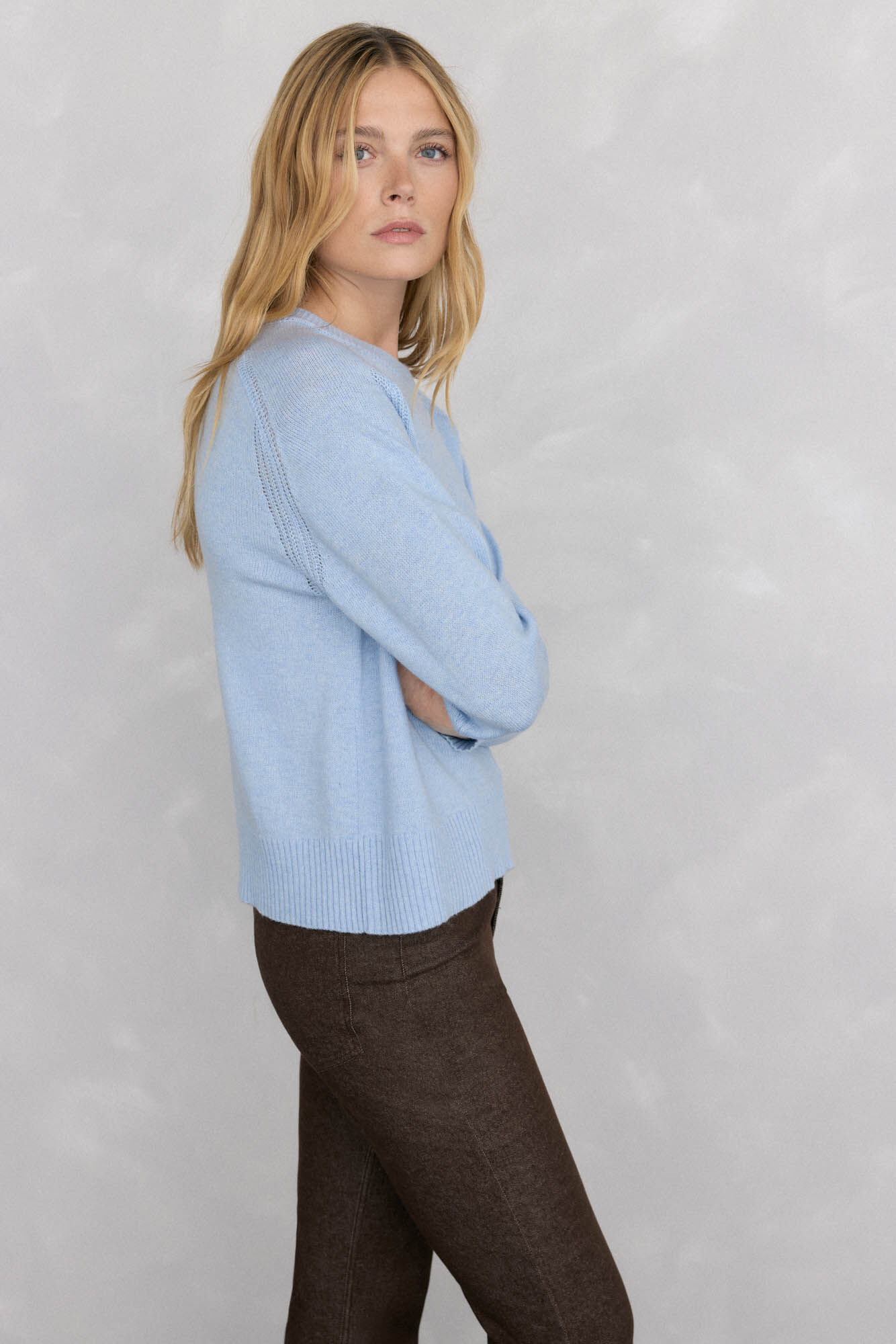 Pedro del Hierro wool sweater with a central crew neck