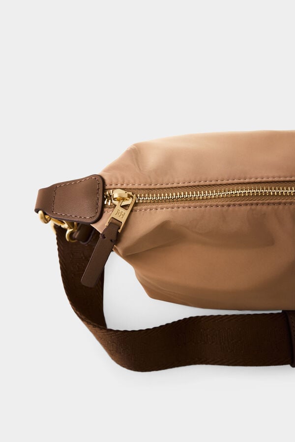 Pedro del Hierro Nylon crossbody bag Beige
