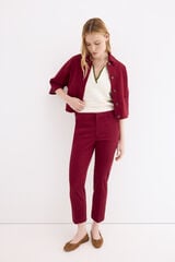 Pedro del Hierro Slim classic trousers Burgundy