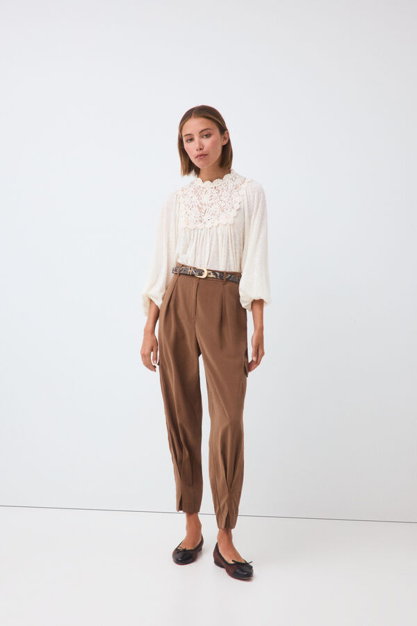 Pedro del Hierro Snake belt Beige