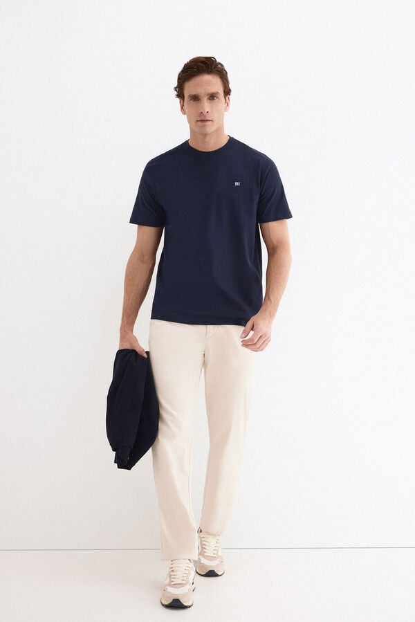 Pedro del Hierro Basic T-shirt Blue