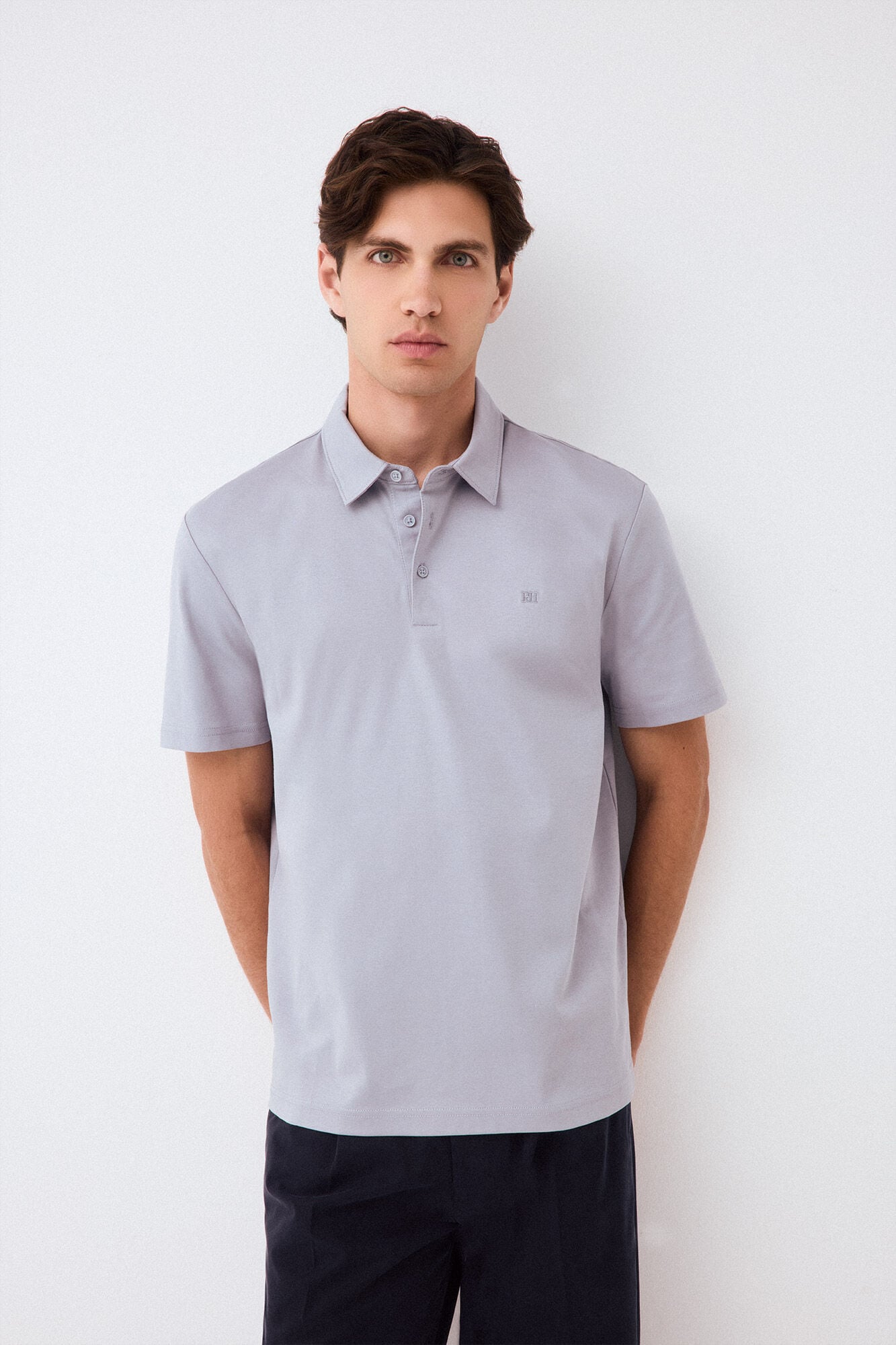 Pedro del Hierro Plain mercerized polo shirt