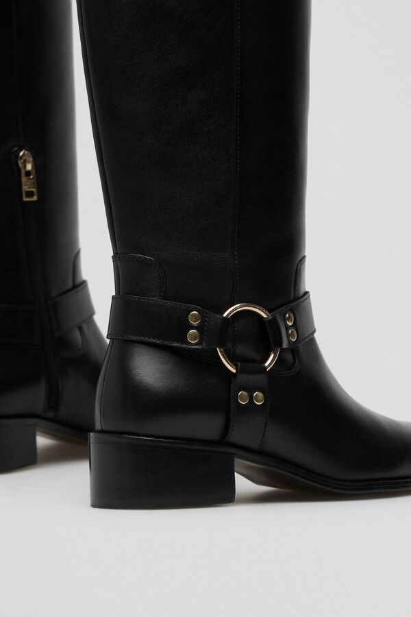 Pedro del Hierro Black biker boot Black