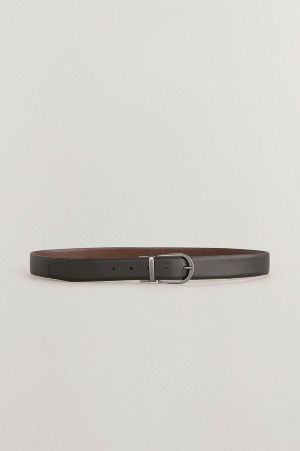 Pedro del Hierro Reversible leather dress belt Black