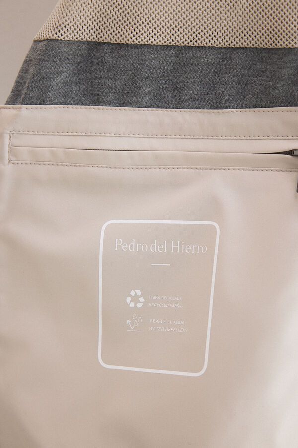 Pedro del Hierro Technical lightweight hooded jacket Grey