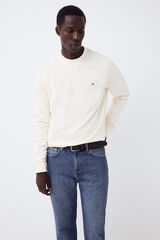 Pedro del Hierro Basic sweatshirt Ecru