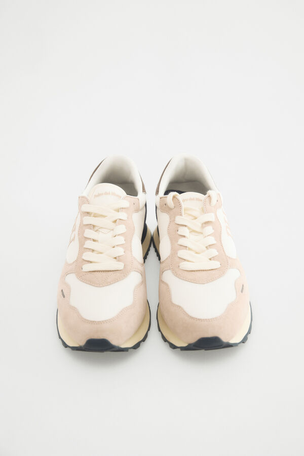 Pedro del Hierro Zapatilla piel y textil Beige