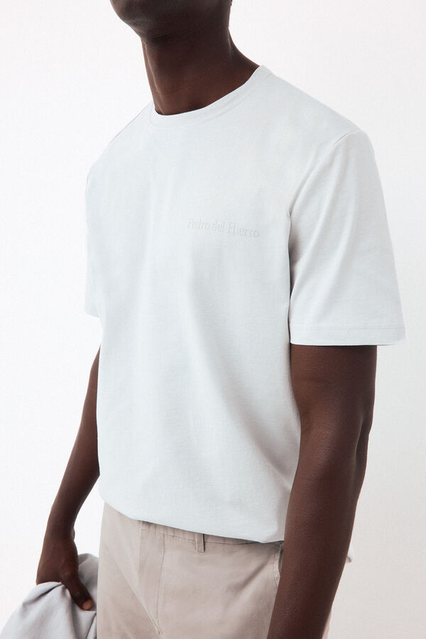 Pedro del Hierro Small logo T-shirt Grey