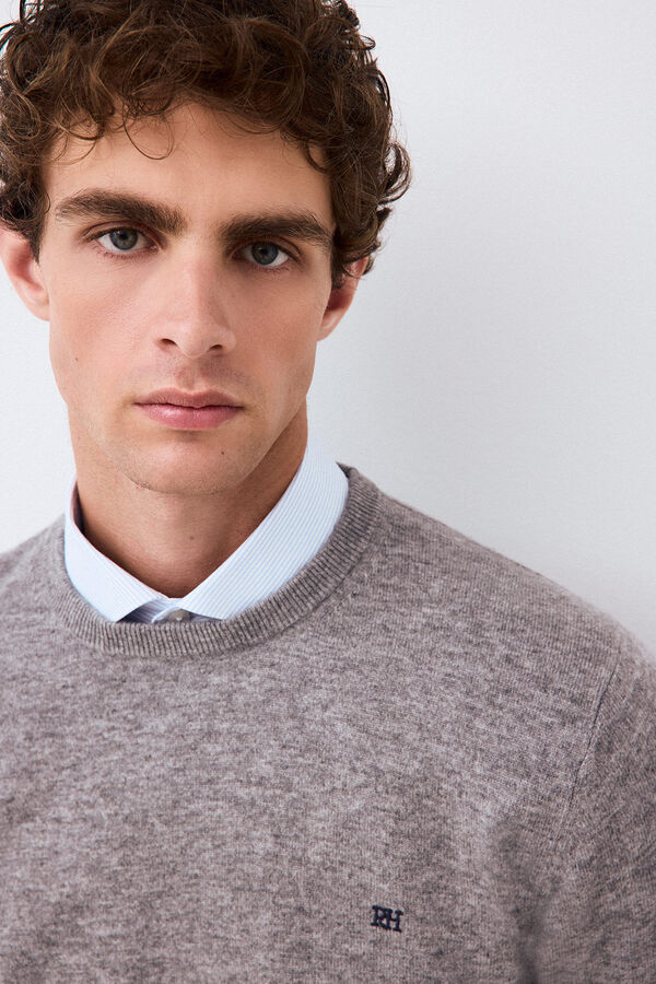Pedro del Hierro Cashmere merino wool premium jumper Grey