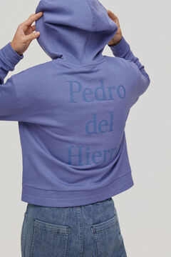 Pedro del Hierro Hoodie with graphic Blue