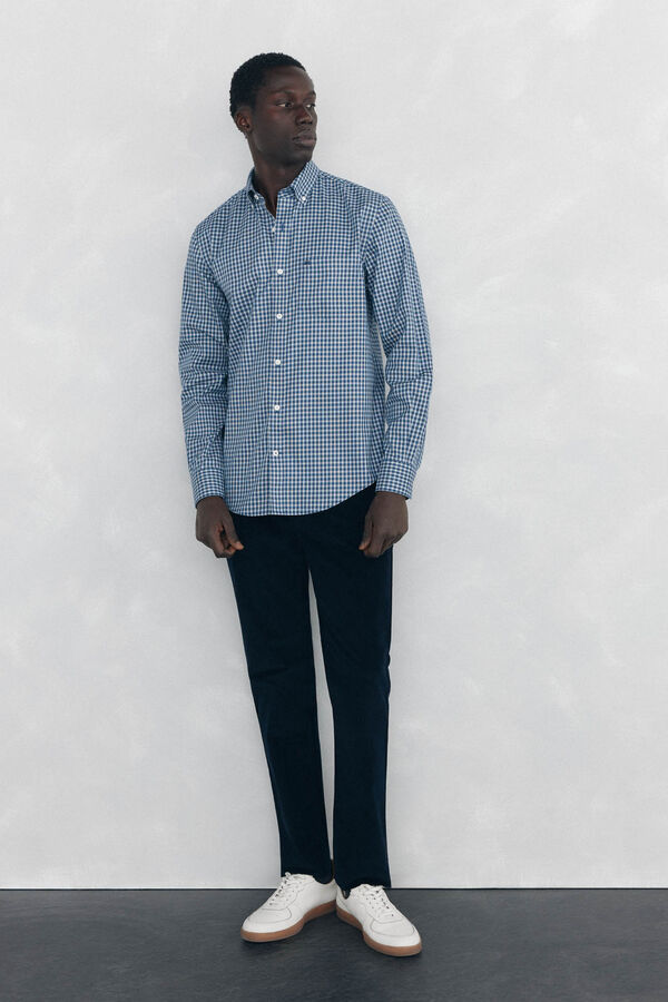 Pedro del Hierro Slim fit corduroy 5-pocket pants Blue