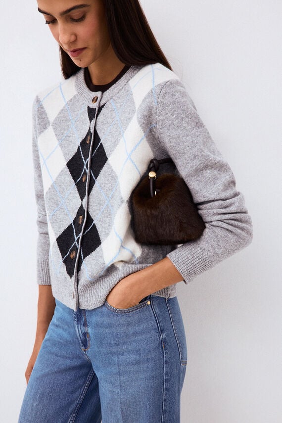 Chaqueta rombos lana