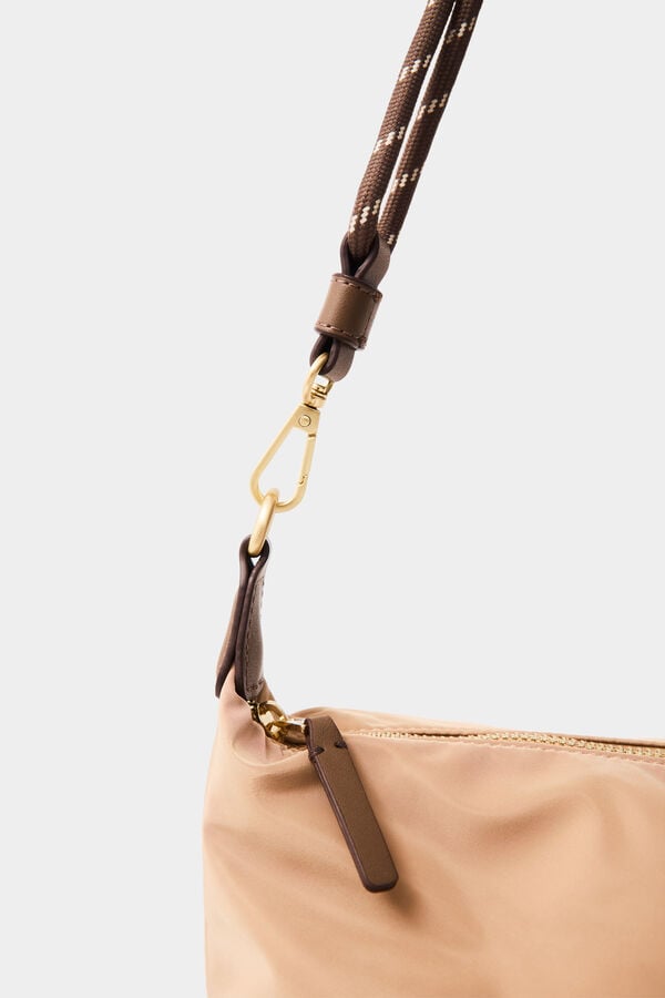 Pedro del Hierro Nylon crossbody bag Beige