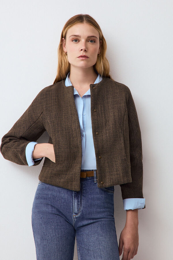 Pedro del Hierro Textured jacket Green