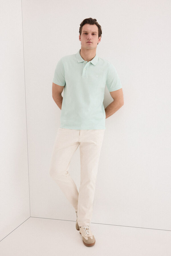 Pedro del Hierro Basic piqu&eacute; polo shirt Green