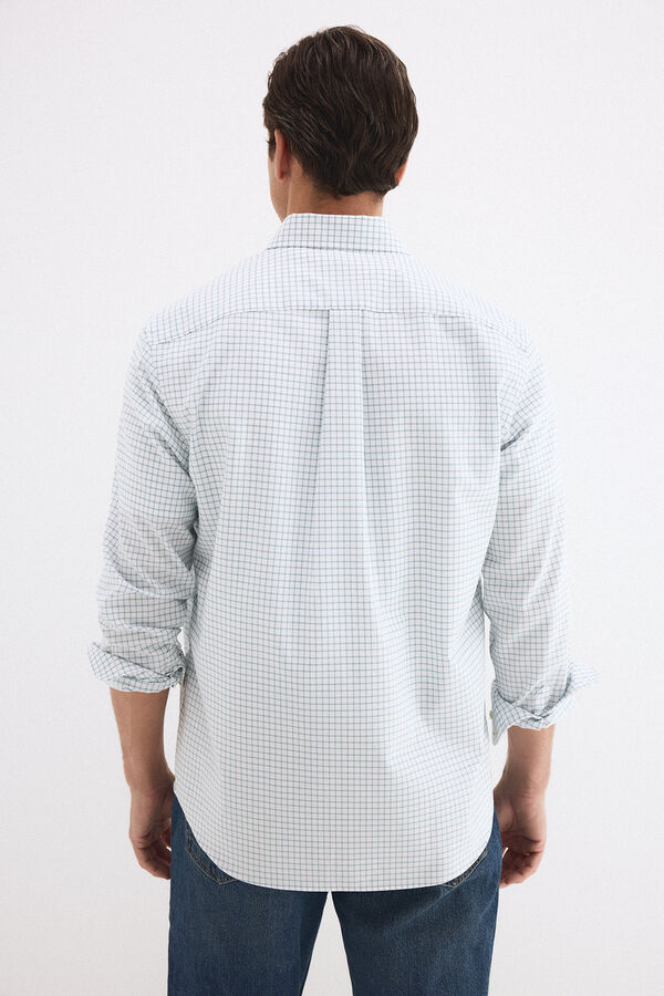 Pedro del Hierro Oxford non-iron plaid shirt Green