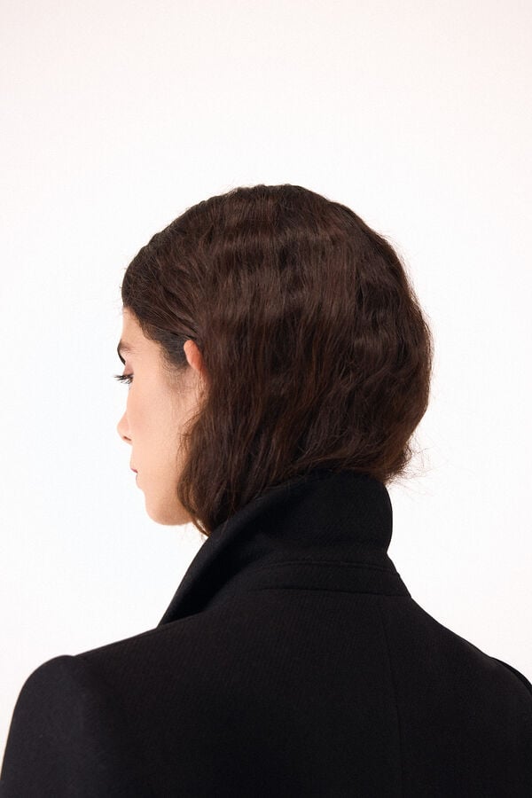 Pedro del Hierro Black contrast coat Black