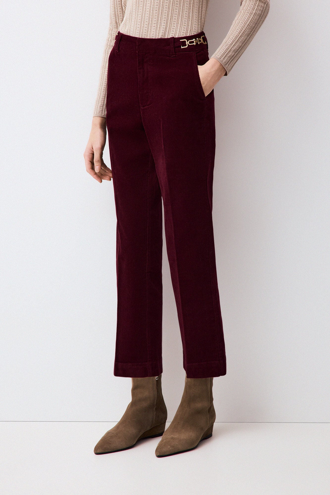 Pedro del Hierro Corduroy classic straight trousers