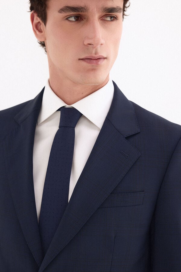 Pedro del Hierro Plaid slim fit blazer Blue