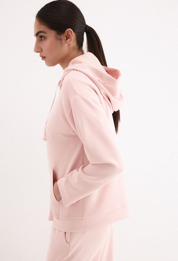 Pedro del Hierro Soft touch hooded sweatshirt Pink