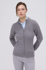 Pedro del Hierro Jaqueta de malha cinza golfe Azul