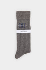Pedro del Hierro Cotton sock with logo Grey