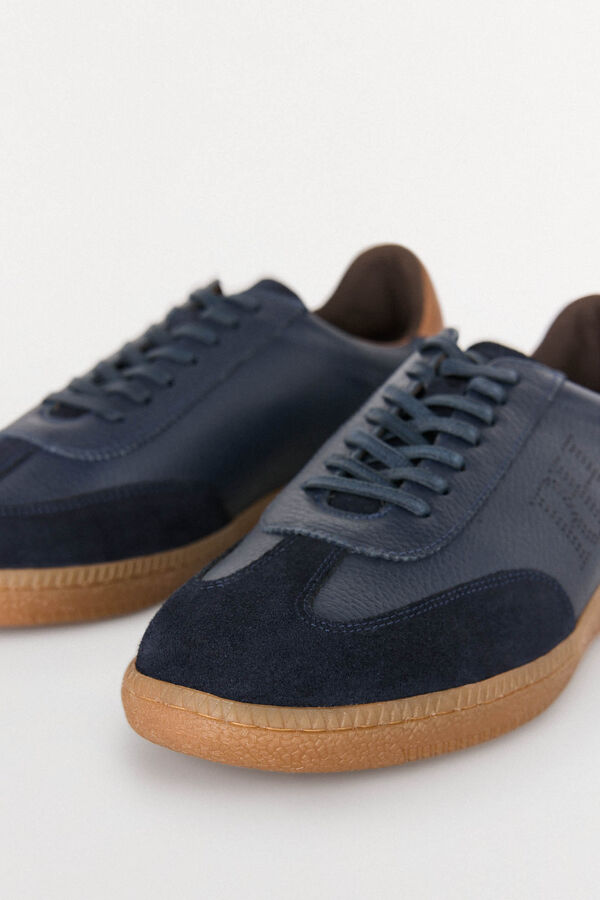 Pedro del Hierro leather sneaker Blue