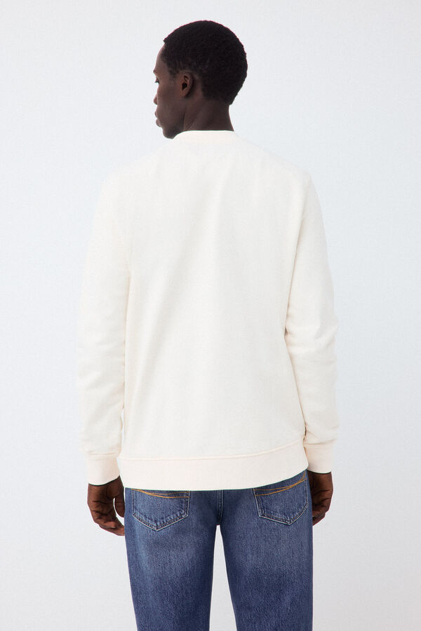 Pedro del Hierro Basic sweatshirt Ecru