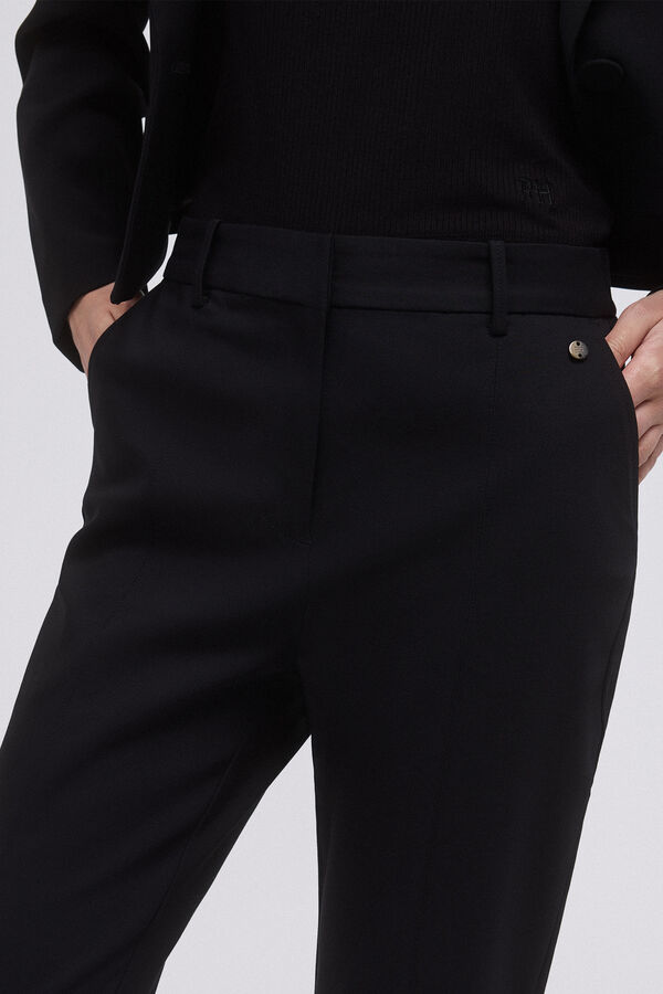 Pedro del Hierro Comfort straight trousers Black