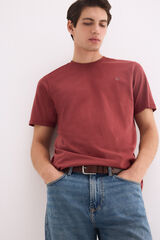 Pedro del Hierro Basic logo T-shirt Burgundy