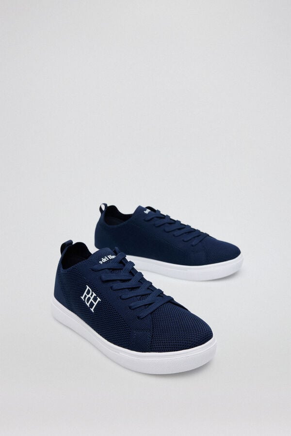 Pedro del Hierro Fabric lace-up trainer Blue