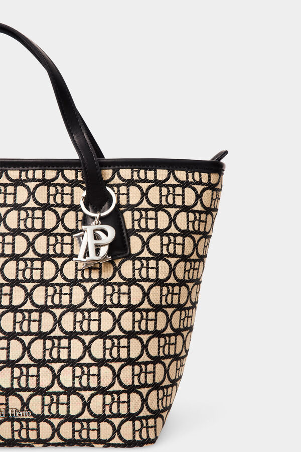 Pedro del Hierro Mala tote bag com logo Beige