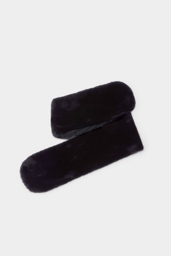 Pedro del Hierro Faux fur scarf Black
