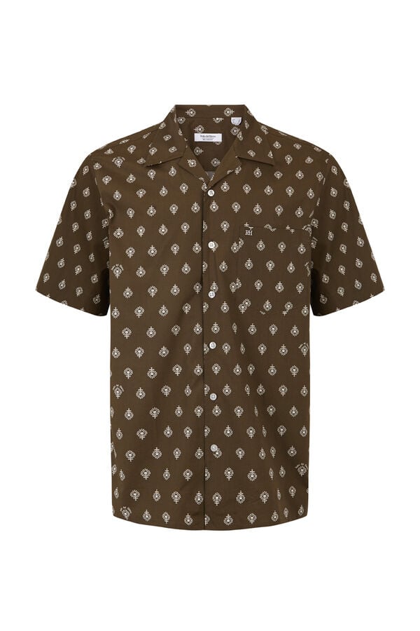Pedro del Hierro Printed short sleeve shirt Green