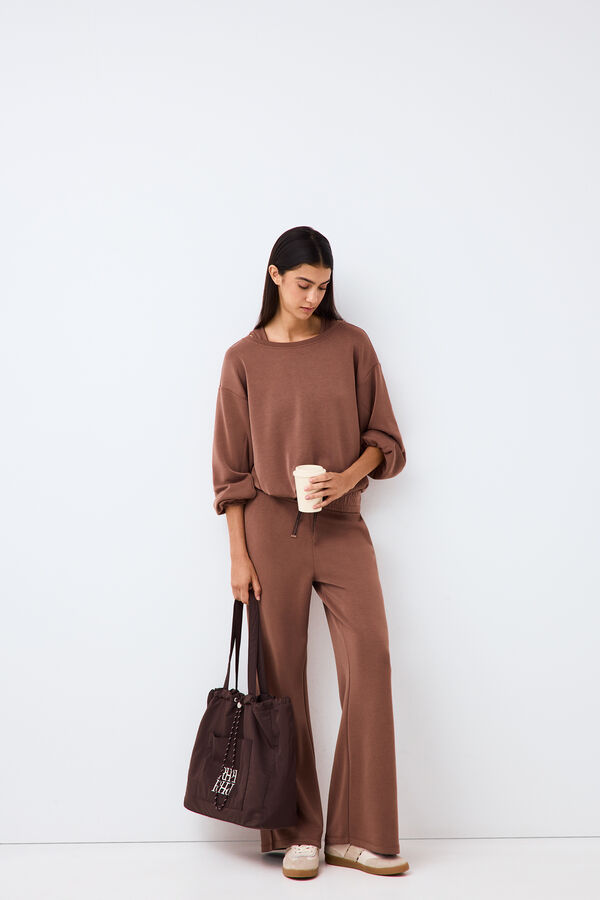 Pedro del Hierro Soft touch double sweatshirt Brown