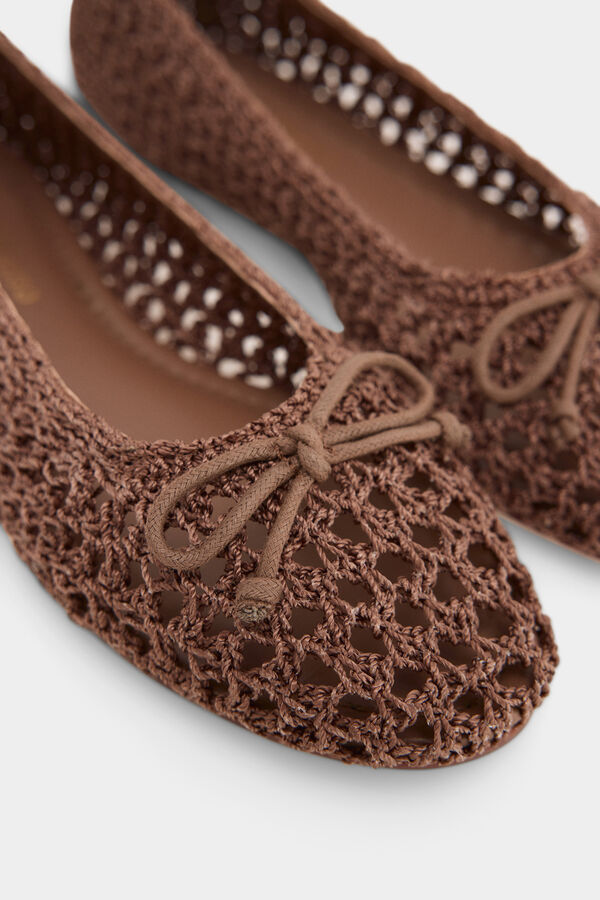 Pedro del Hierro Crochet ballet flats Beige