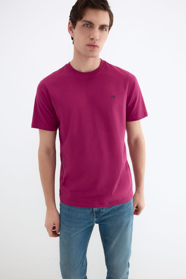 Pedro del Hierro Basic logo T-shirt Purple