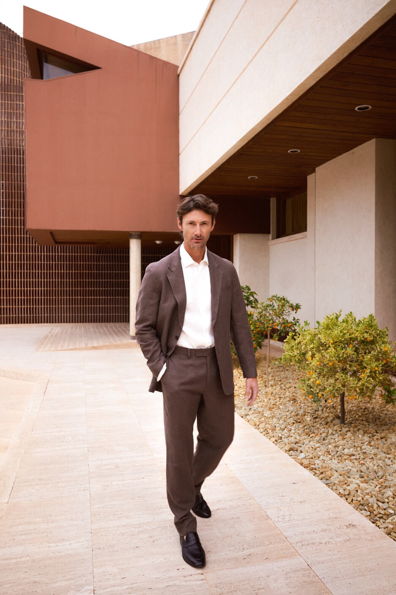 Pedro del Hierro Linen blend coordinated trousers