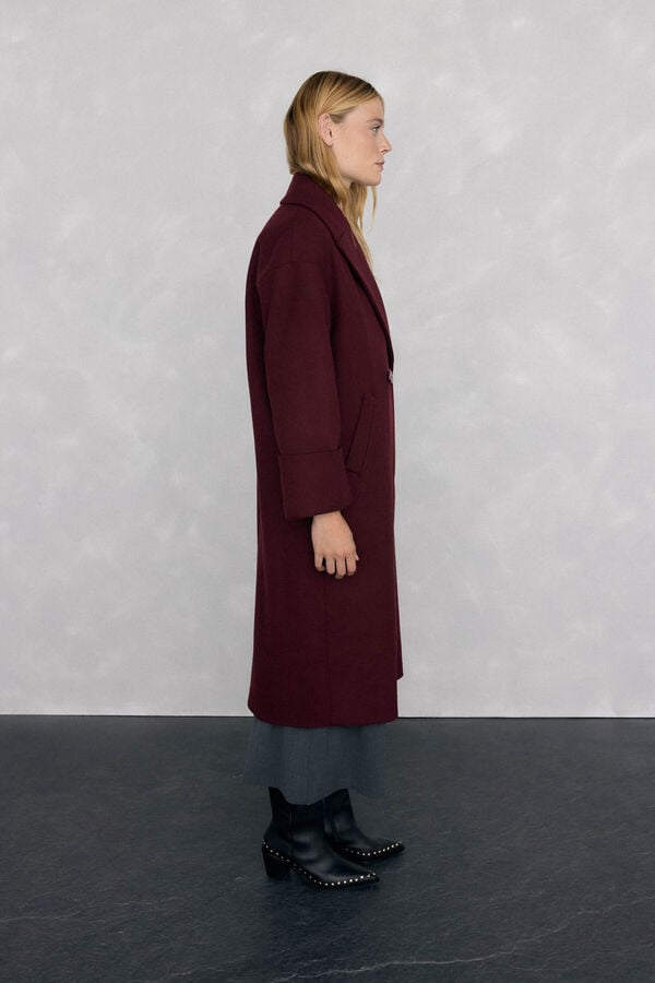 Pedro del Hierro Coat Burgundy