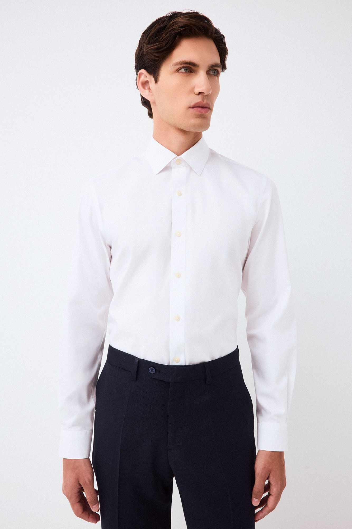 Pedro del Hierro Plain non-iron + anti-stain slim fit dress shirt