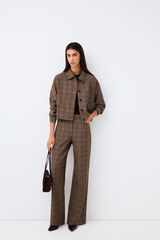 Pedro del Hierro Harris check trousers Grey