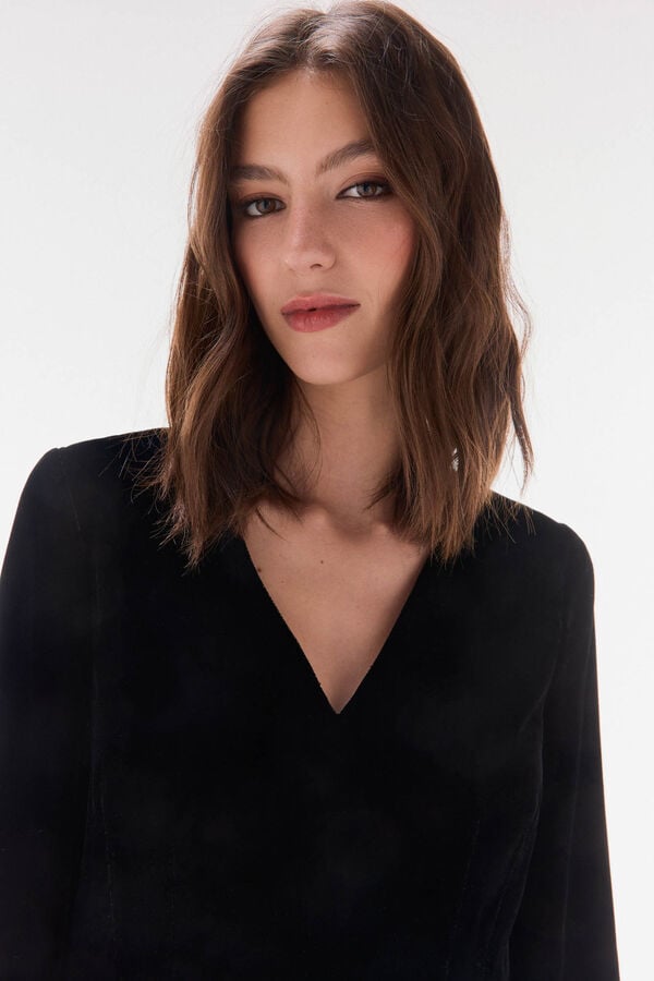 TFP by Tamara Falcó Velvet top Black