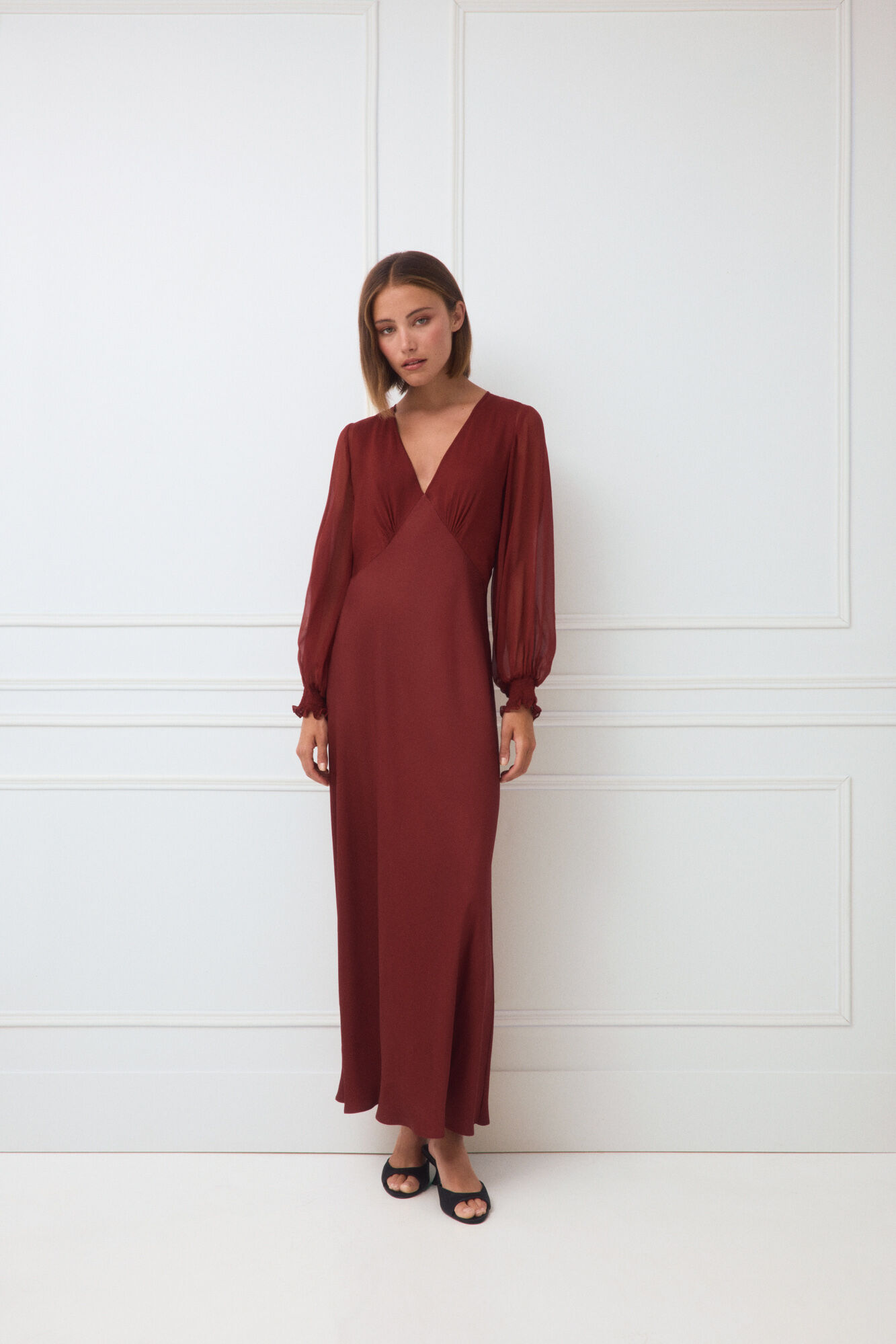 TFP by Tamara Falc&oacute; Combined midi long dress